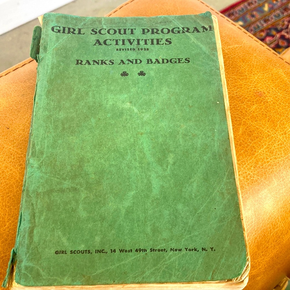 Girl Scout Program Activities and Ranks Book - Vintage Green Guide 1938